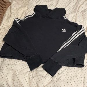 cropped adidas hoodie!